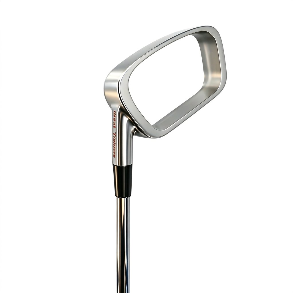Grand Trainer head closeup - mirror polished metal frame