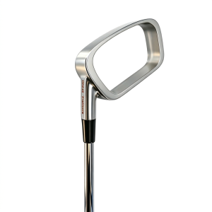 Grand Trainer swing trainer head closeup - mirror polished metal frame