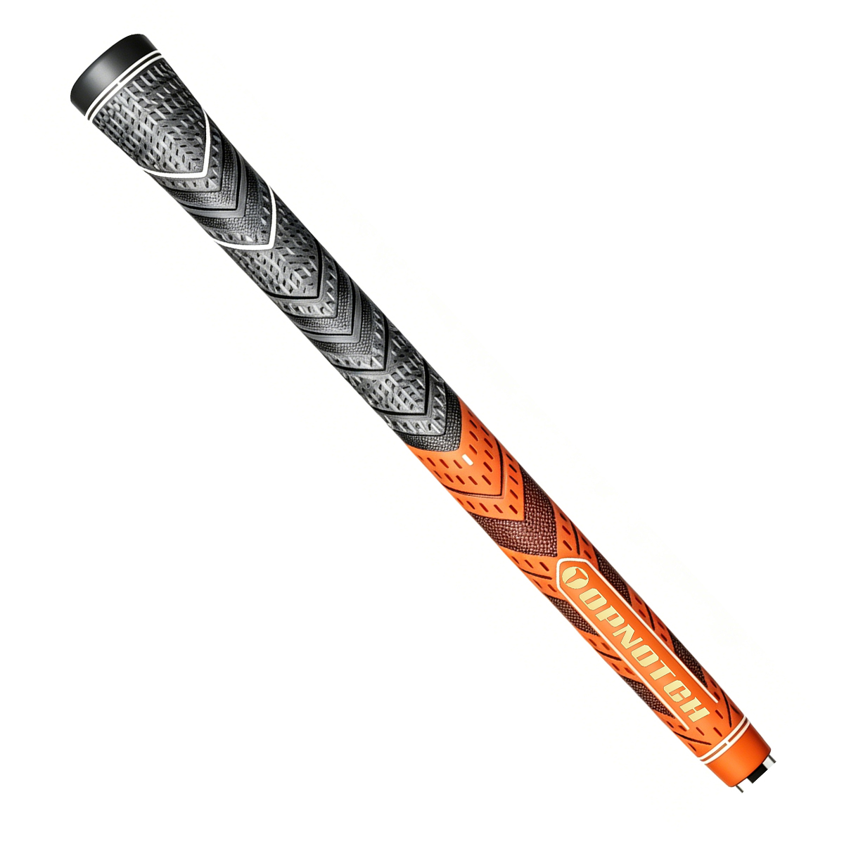 TOPNOTCH Golf Grip Gray Orange Side Texture Pattern Close Up