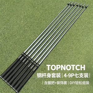 TOPNOTCH Steel Iron Shafts | 4-9P 7-Piece Set w/ Grips | Premium DIY Build Series